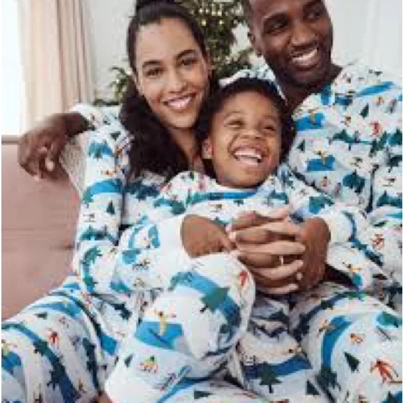 Hanna Andersson Ski Adventure Adult PJ Long John Set Small Top/Medium Bottoms - Picture 3 of 14